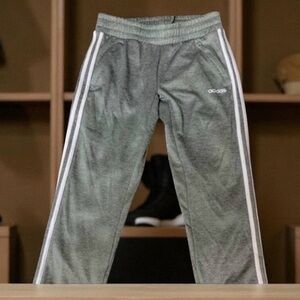 Adidas•Boy’s Gray & White Iconic Tricot Pants•S